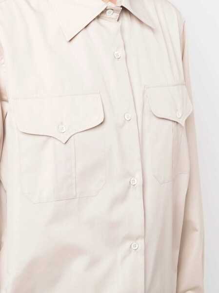 Camasi elegante Aspesi Poplin Shirt BEIGE Femei (BM 15082165) 5