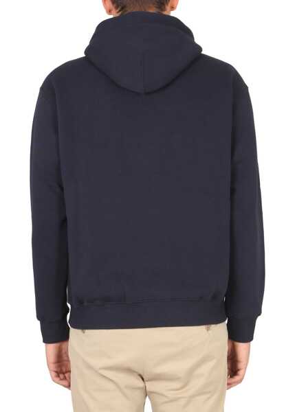 Bluze de trening Aspesi Sweatshirt With Logo And Hood BLUE Barbati (BM 15082234) 3