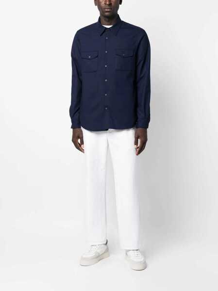 Camasi casual Aspesi Double Shirt BLUE Barbati (BM 15082504) 2