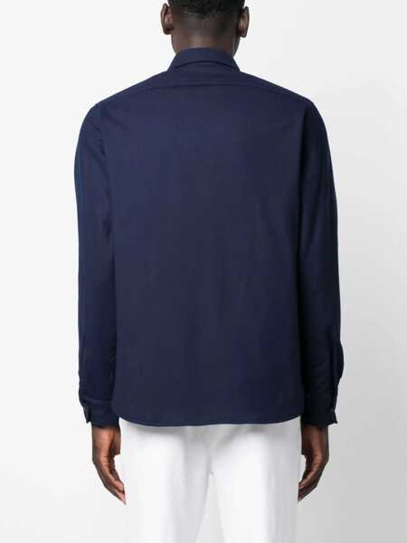 Camasi casual Aspesi Double Shirt BLUE Barbati (BM 15082504) 4