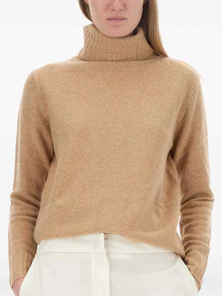 Pulovere casual Aspesi Wool Jersey. BEIGE Femei (BM 15082636) 3