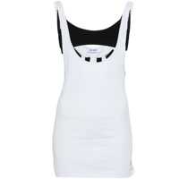 Topuri The Attico Logo Ribbed Top Femei