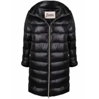 Geci de iarna Long Black Nylon Down Jacket Femei