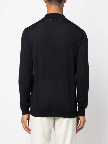 Tricouri Polo Golden Goose Virgin wool Polo Shirt NAVY Barbati (BM 15088501) 4