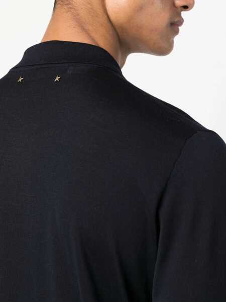 Tricouri Polo Golden Goose Virgin wool Polo Shirt NAVY Barbati (BM 15088501) 5