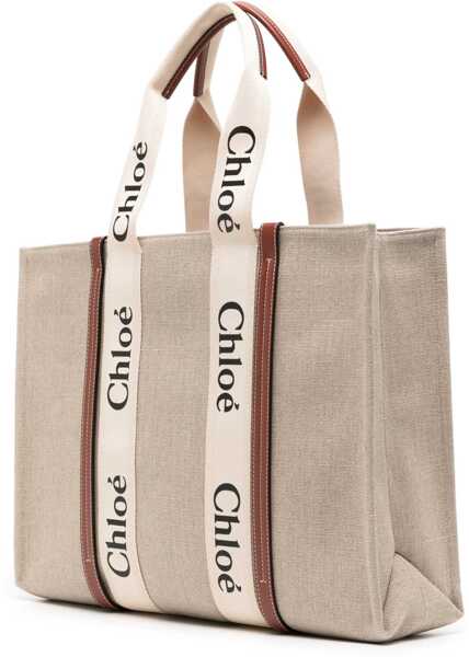 Genti de mana Chloe Woody Handbag WHITE - BROWN 1 Femei (BM 15088594) 3