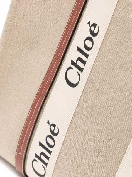 Genti de mana Chloe Woody Handbag WHITE - BROWN 1 Femei (BM 15088594) 4