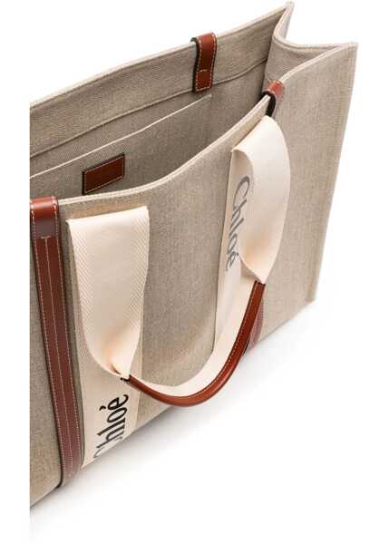 Genti de mana Chloe Woody Handbag WHITE - BROWN 1 Femei (BM 15088594) 5