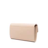Portofele Pinko Dama - Portofele Pinko Love One Wallet Beige Crossbody Bag With Love Birds Detail In Smooth Leather Woman Beige Femei (BM 15088984) - B-mall.ro