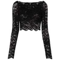 Topuri Rabanne Crop Top In Floral Lace Femei