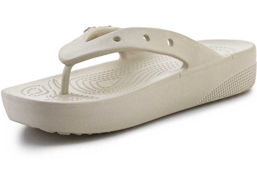 Slapi Crocs CLASSIC PLATFORM FLIP W Beige Femei (BM 15098599) 3