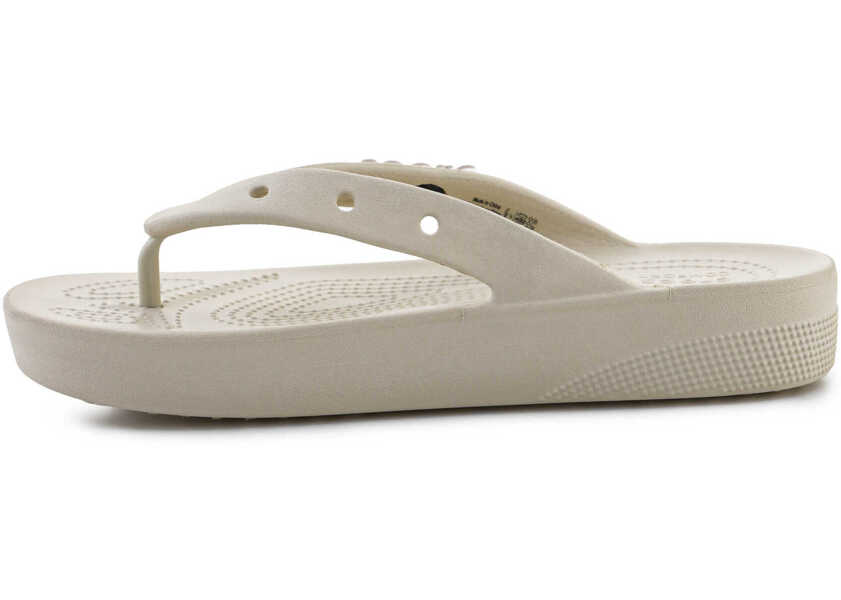 Slapi Crocs CLASSIC PLATFORM FLIP W Beige Femei (BM 15098599) 4