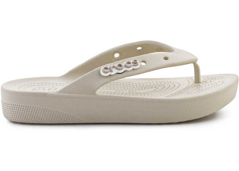 Slapi Crocs CLASSIC PLATFORM FLIP W Beige Femei (BM 15098599) 6