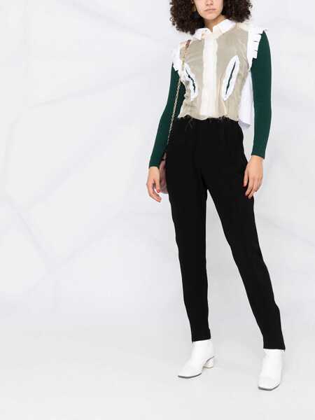 Pantaloni casual Maison Margiela Mm1 Tapered Fit Pants With Elastic Waistband Black Femei (BM 15098722) 2