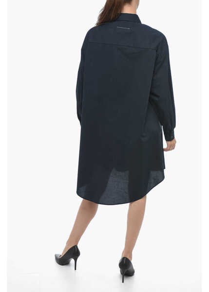 Rochii scurte Maison Margiela Mm6 Popeline Oversized Fit Shirt Dress Black Femei (BM 15098725) 2