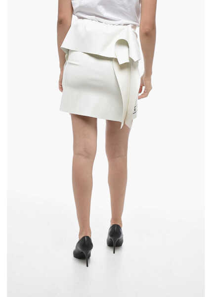 Bluze Maison Margiela Mm6 Off-Shoulder Chessboard Eco-Leather Top White Femei (BM 15098773) 2