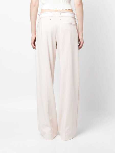 Pantaloni casual Maison Margiela Mm6 Wide-Leg Deconstructed Pants Pink Femei (BM 15098866) 4