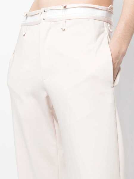 Pantaloni casual Maison Margiela Mm6 Wide-Leg Deconstructed Pants Pink Femei (BM 15098866) 5