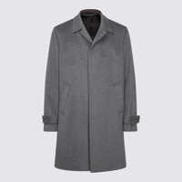 Paltoane Lardini Grey Wool Coat Barbati