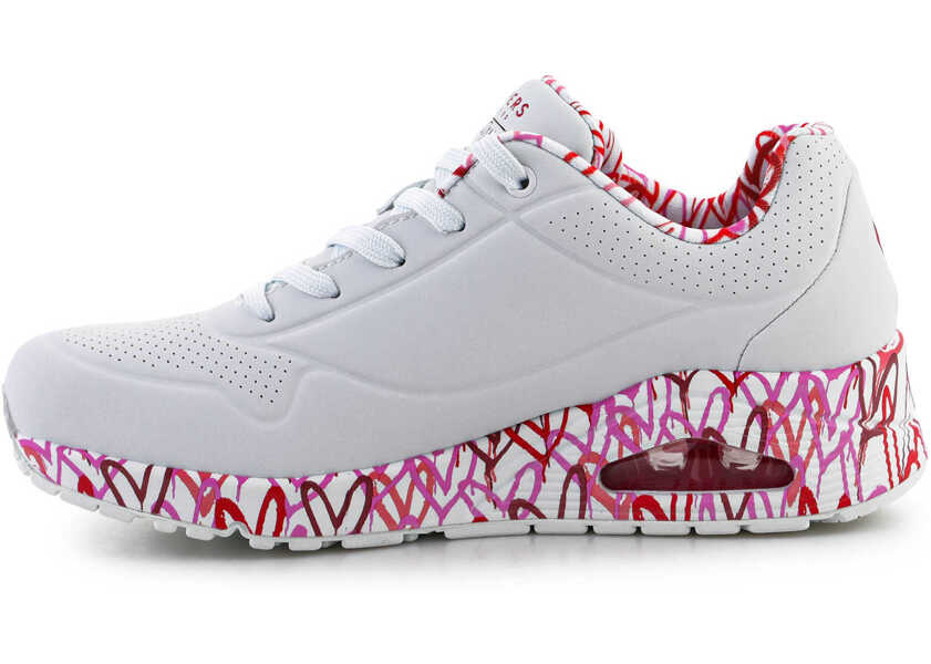 Sneakers SKECHERS UNO-LOVING LOVE White Femei (BM 15123502) 4