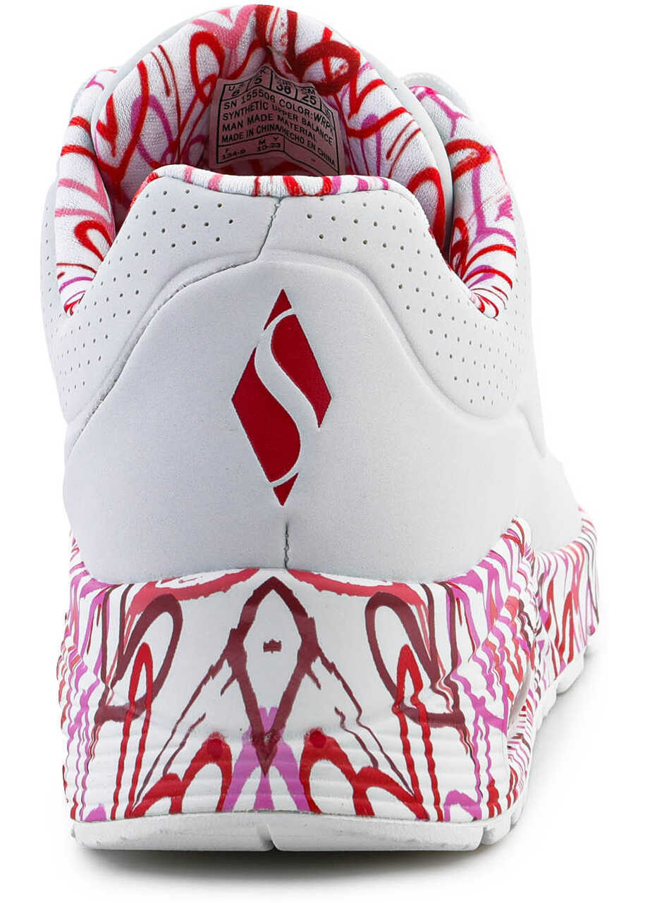 Sneakers SKECHERS UNO-LOVING LOVE White Femei (BM 15123502) 5