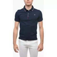 Tricouri Polo 3-Buttons Cotton Polo Shirt With Metal Logo Barbati