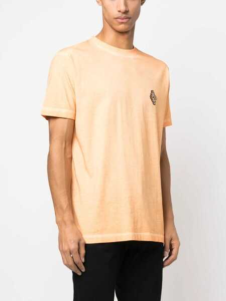 Tricouri Marcelo Burlon Sunset Cross T-Shirt With Logo Patch Orange Barbati (BM 15124192) 3