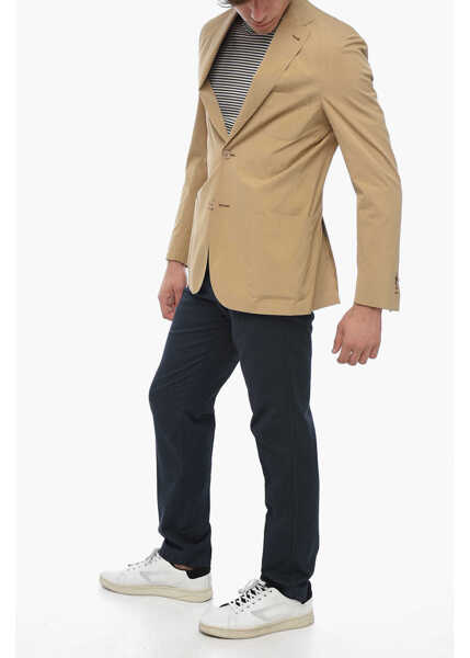 Sacouri CORNELIANI Id Cotton And Silk Unlined Blazer Beige Barbati (BM 15124648) 4