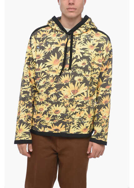 Bluze de trening Jil Sander Brushed Cotton Flower Field Hoodie Yellow Barbati (BM 15124879) 1