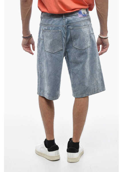 Pantaloni scurti Dior Dior X Erl Velour Shorts With Vintage Effect Light Blue Barbati (BM 15124912) 2