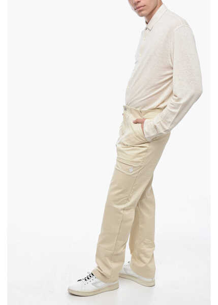 Pantaloni casual Marcelo Burlon Cotton Cross Chinos Pants Beige Barbati (BM 15125116) 4