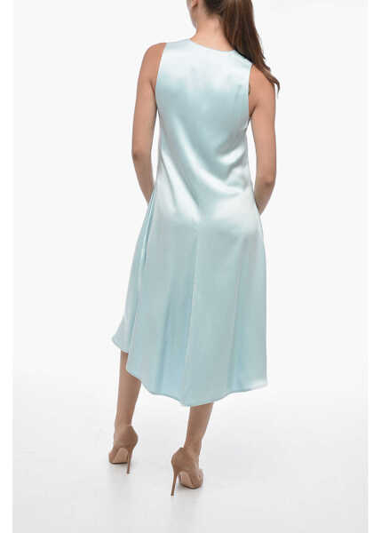 Rochii lungi SA SU PHI V Neck Satin Serena Midi Dress Light Blue Femei (BM 15125524) 2