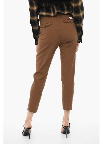 Pantaloni casual Nine in the morning Slim Fit Wool Matilda Pants Brown Femei (BM 15125554) 2