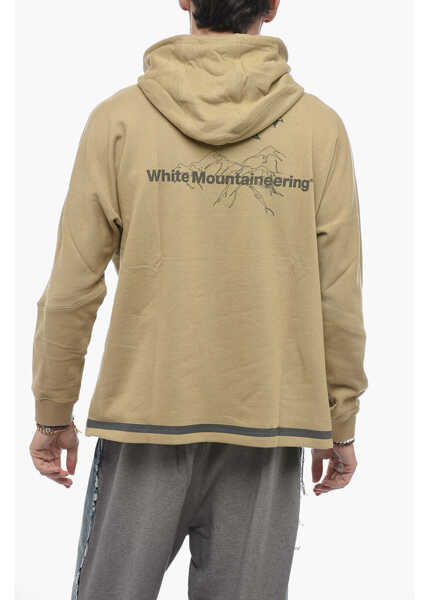 Bluze de trening Paul&Shark White Mountaineering Brushed Cotton Hoodie With Breast Pocke Brown Barbati (BM 15147451) 2
