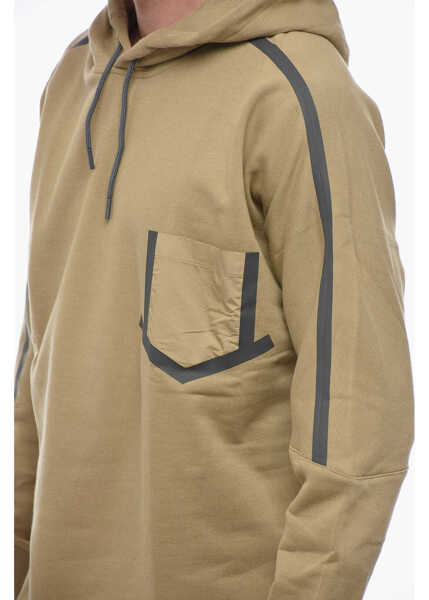 Bluze de trening Paul&Shark White Mountaineering Brushed Cotton Hoodie With Breast Pocke Brown Barbati (BM 15147451) 3