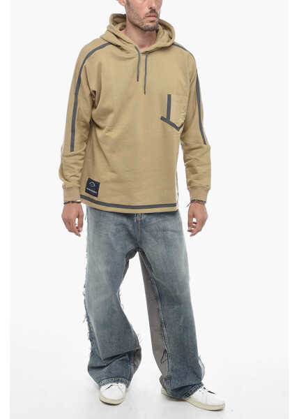 Bluze de trening Paul&Shark White Mountaineering Brushed Cotton Hoodie With Breast Pocke Brown Barbati (BM 15147451) 4