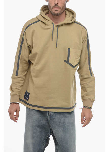 Bluze de trening Paul&Shark White Mountaineering Brushed Cotton Hoodie With Breast Pocke Brown Barbati (BM 15147451) 1