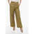Khaite 4 Pocket Cropped Fit Wool Blend Pants Green