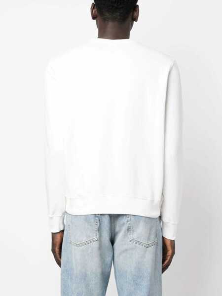 Bluze de trening AUTRY Embroidered Logo Brushed Cotton Crewneck Sweatshirt Beige Barbati (BM 15148267) 4