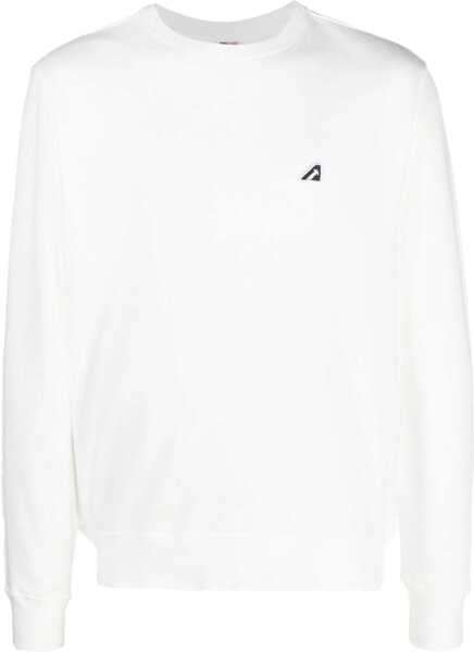 Bluze de trening AUTRY Embroidered Logo Brushed Cotton Crewneck Sweatshirt Beige Barbati (BM 15148267) 1