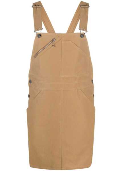 Rochii scurte A.P.C. Dungarees With Square Neckline Brown Femei (BM 15148282) 1