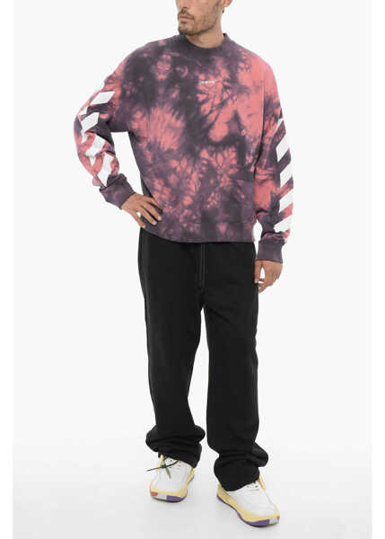 Bluze de trening Off-White Tie-Dye Effect Diag Arrow Crew-Neck Sweatshirt Pink Barbati (BM 15148429) 4