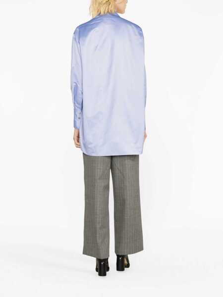 Camasi casual Patou Satin Oversized Fit Shirt Light Blue Femei (BM 15148447) 3