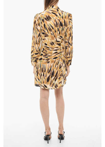 Rochii scurte MOMON Printed Silk Acanthis Shirt Dress Yellow Femei (BM 15148570) 2