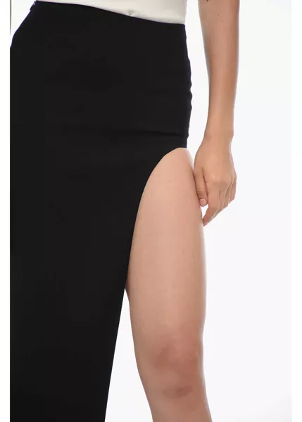 Fuste lungi MONOT Pencil Skirt With Side Maxi Skirt Black Femei (BM 15148678) 3