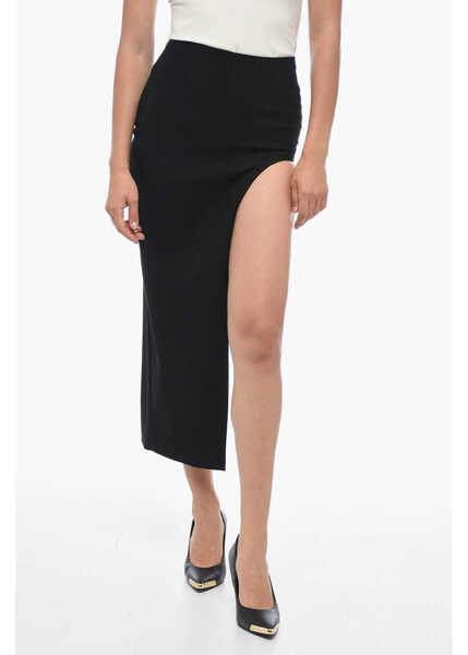 Fuste lungi MONOT Pencil Skirt With Side Maxi Skirt Black Femei (BM 15148678) 1