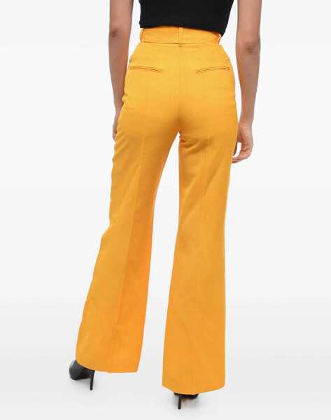 Pantaloni casual Casablanca Flared Pants With Western Pocket Yellow Femei (BM 15148891) 3
