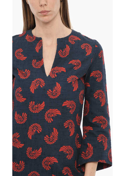 Rochii lungi La DoubleJ Cotton Kaftan Dress With Side Double Slit Blue Femei (BM 15148903) 3