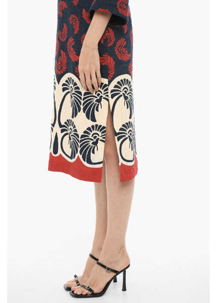 Rochii lungi La DoubleJ Cotton Kaftan Dress With Side Double Slit Blue Femei (BM 15148903) 4