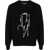 Neil Barrett Crew Neck Stitched Bolt Cotton Blend Sweater Black